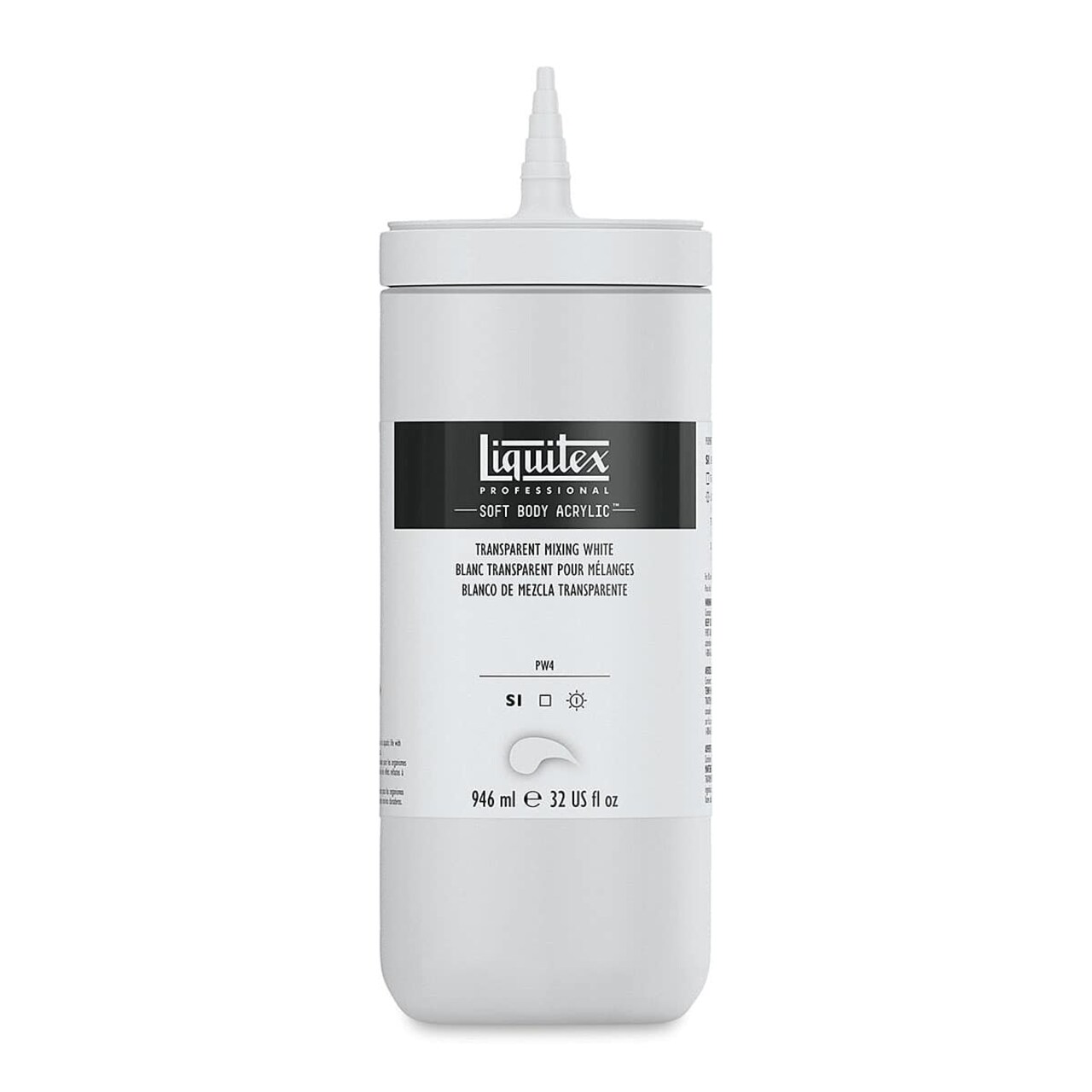 Liquitex Soft Body Artist Acrylics - Transparent Mixing White, 946 ml